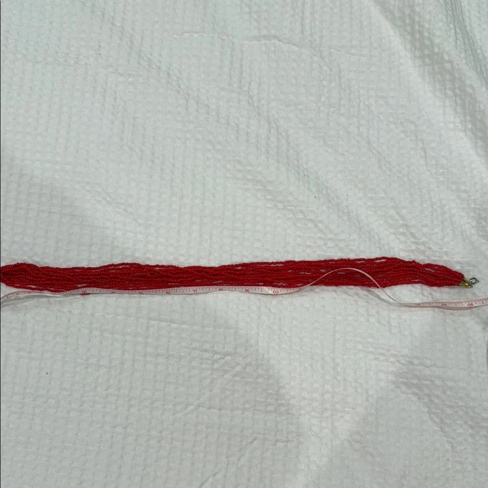 Elegant Red Beaded Necklace